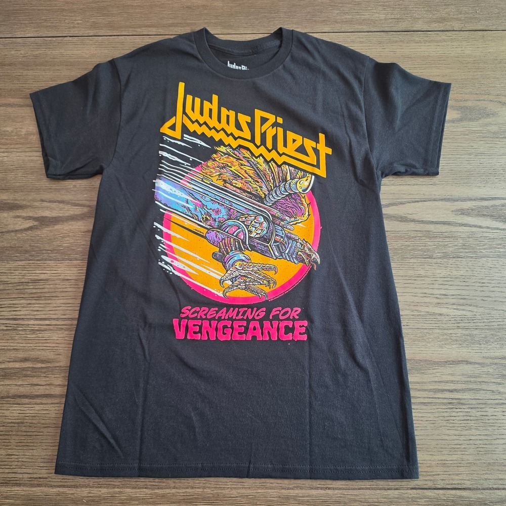Judas Priest Screaming for Vengeance Black Graphic Band T-Shirt Medium NWOT